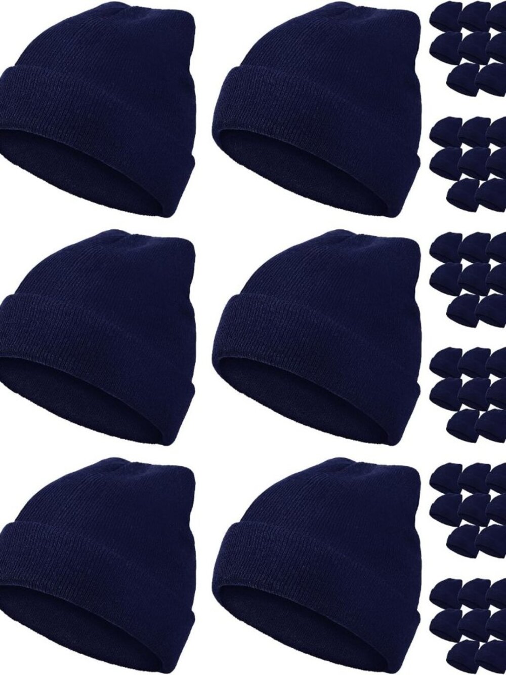 50 Pack Winter Beanies Bulk Knit Hats for Men & Women - Cozy, Warm, Stylish